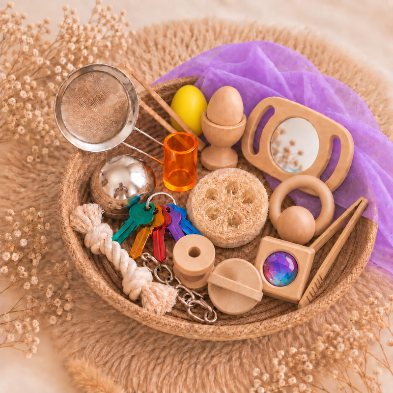 El cesto de los tesoros: mucho más que un juego sensorial 🧺

