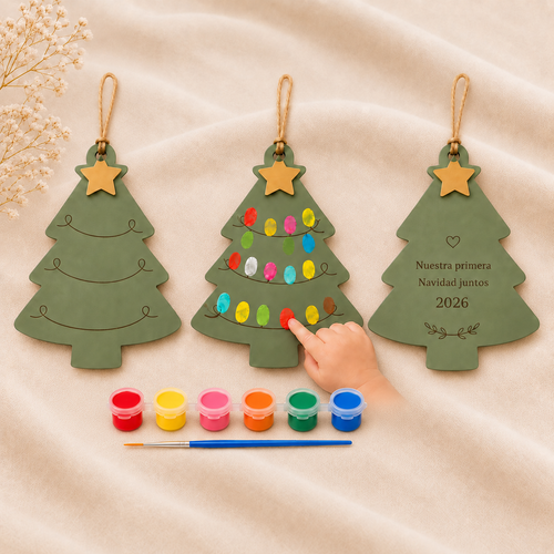 Árbol de Navidad de huellas
