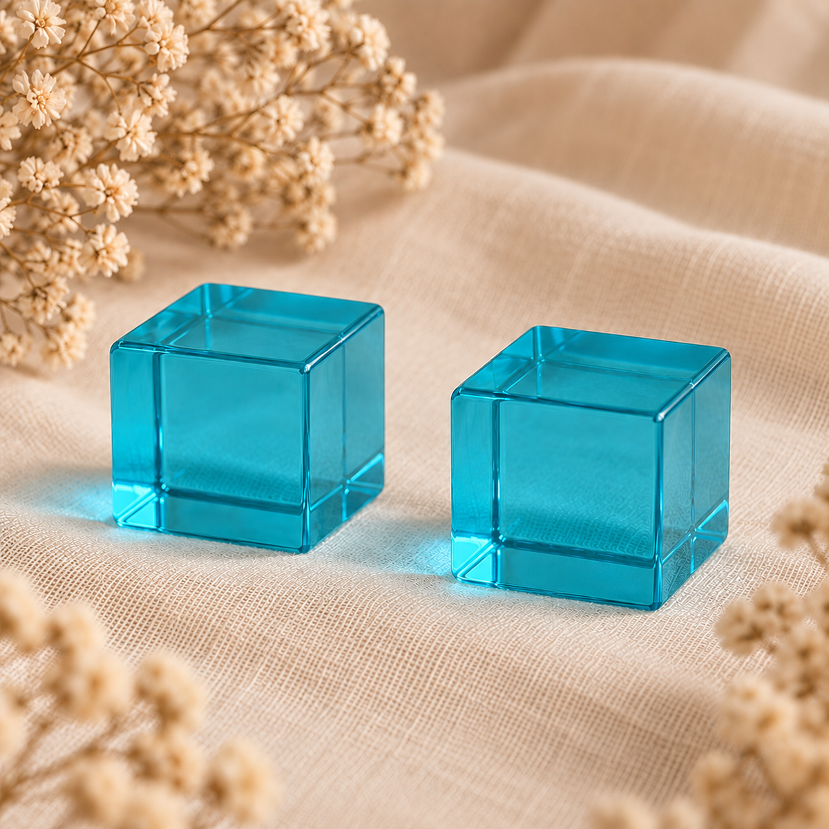 Cubos translúcidos – Azul-claro
