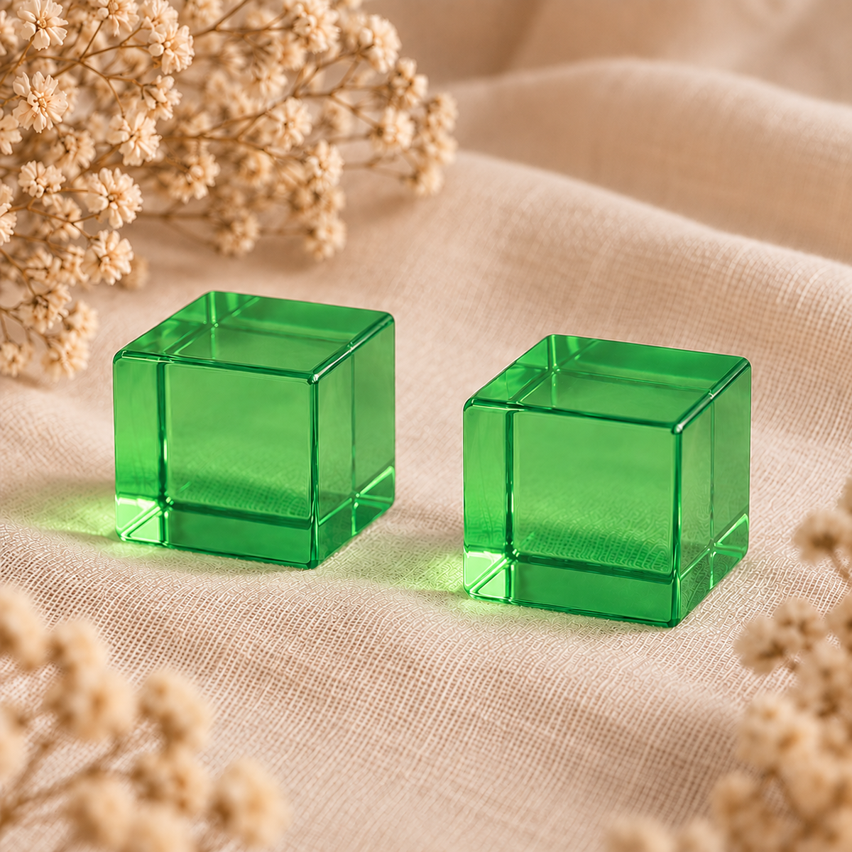 Cubos translúcidos – Verde-claro
