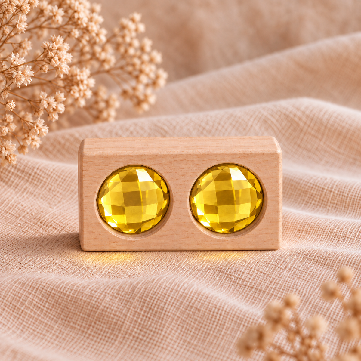 Bloque de dos gemas – Amarillo

