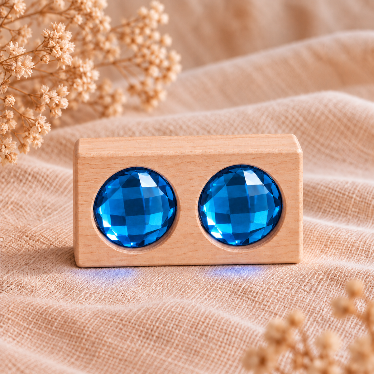 Bloque de dos gemas – Azul
