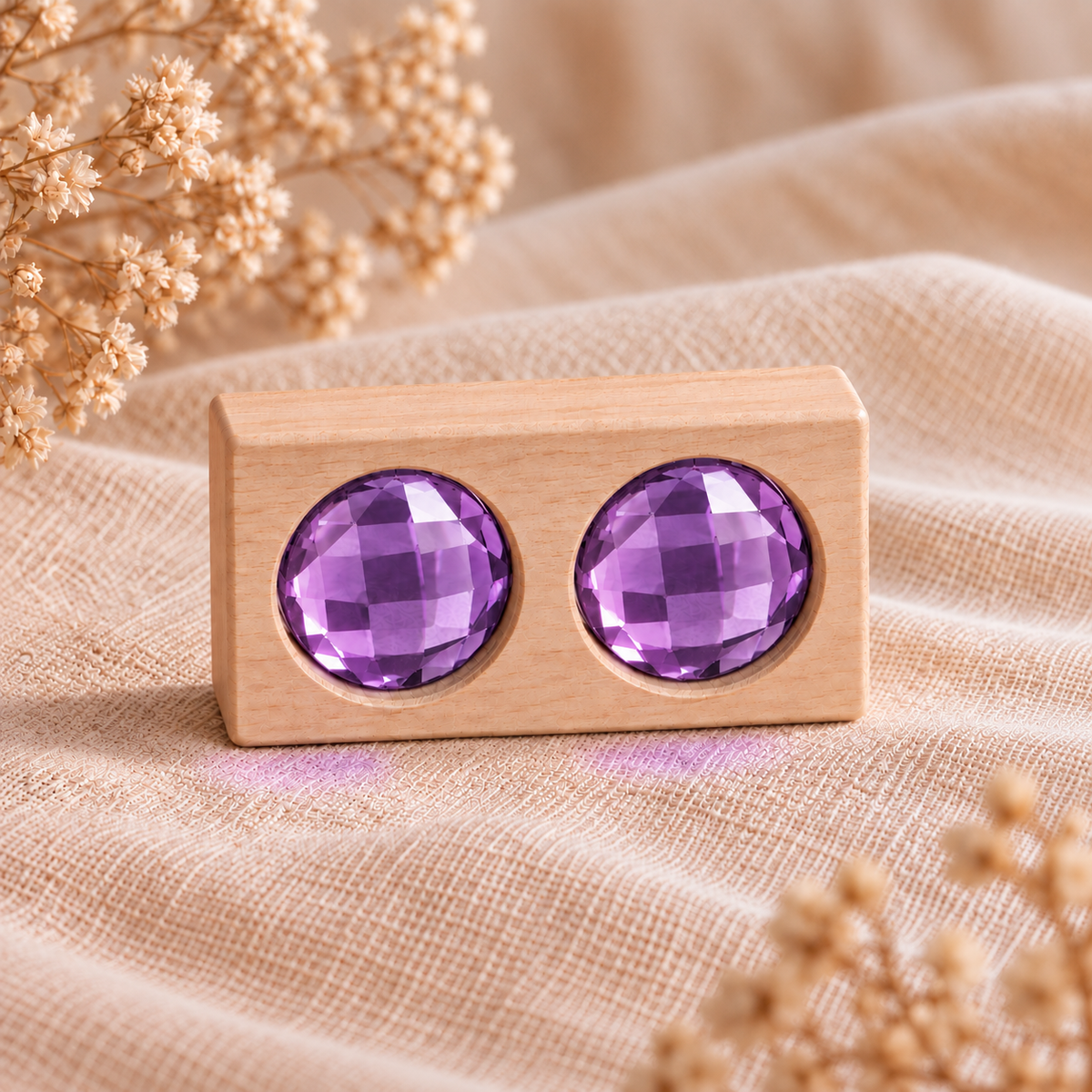 Bloque de dos gemas – Lila

