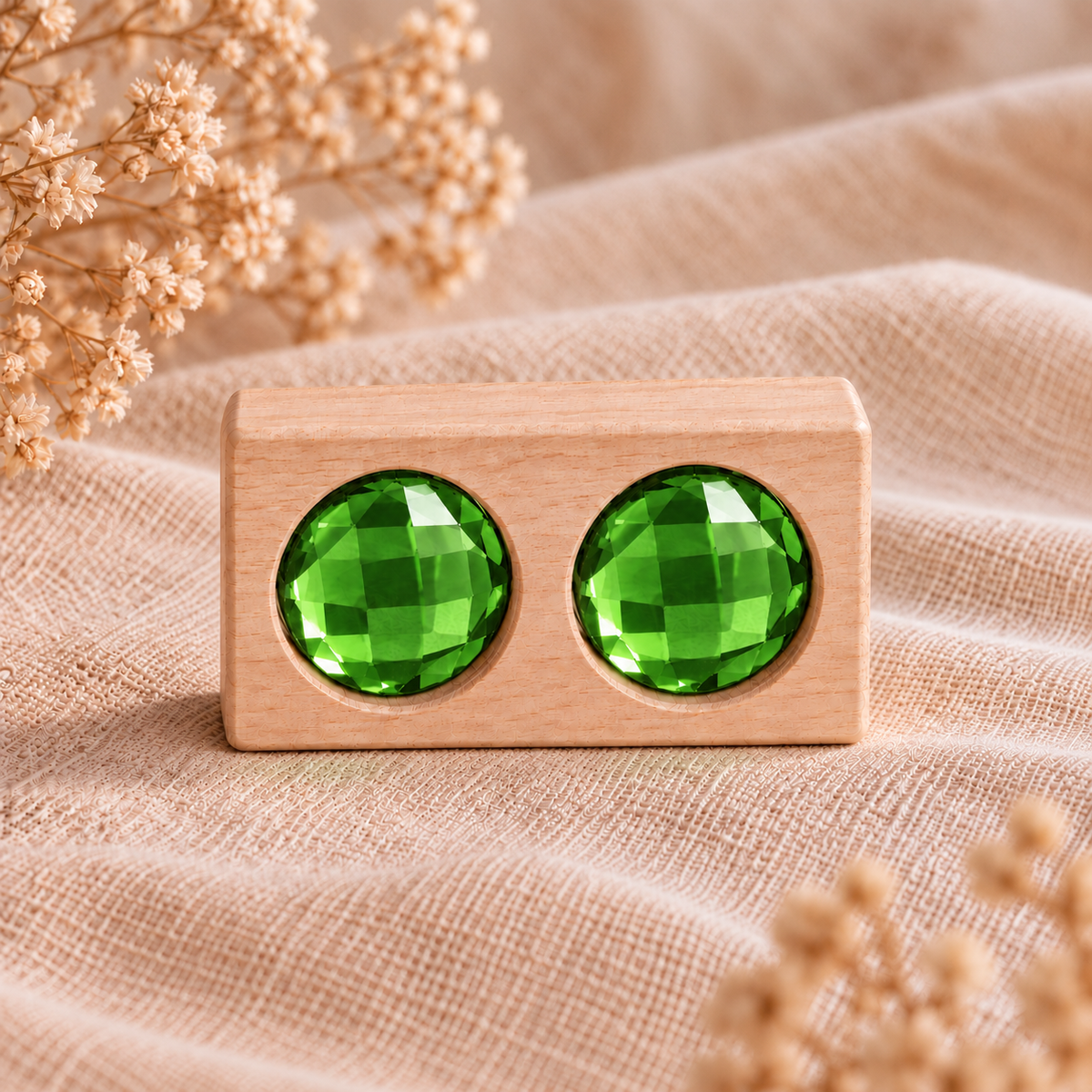 Bloque de dos gemas – Verde
