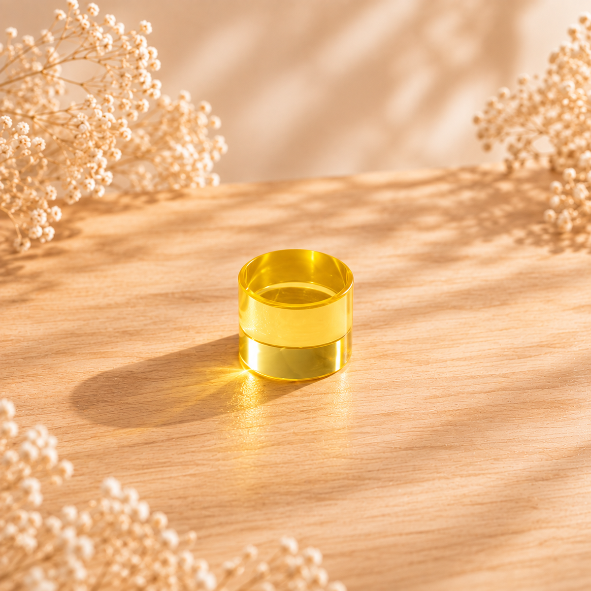 Cilindros translúcidos mini – Amarillo claro
