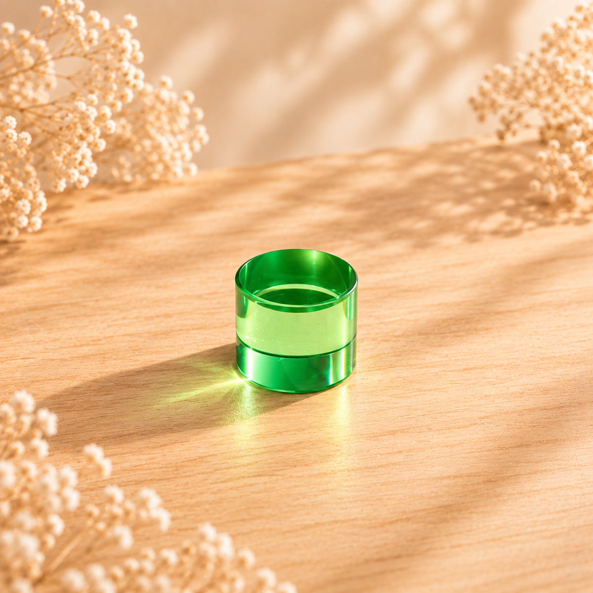 Cilindros translúcidos mini – Verde-claro
