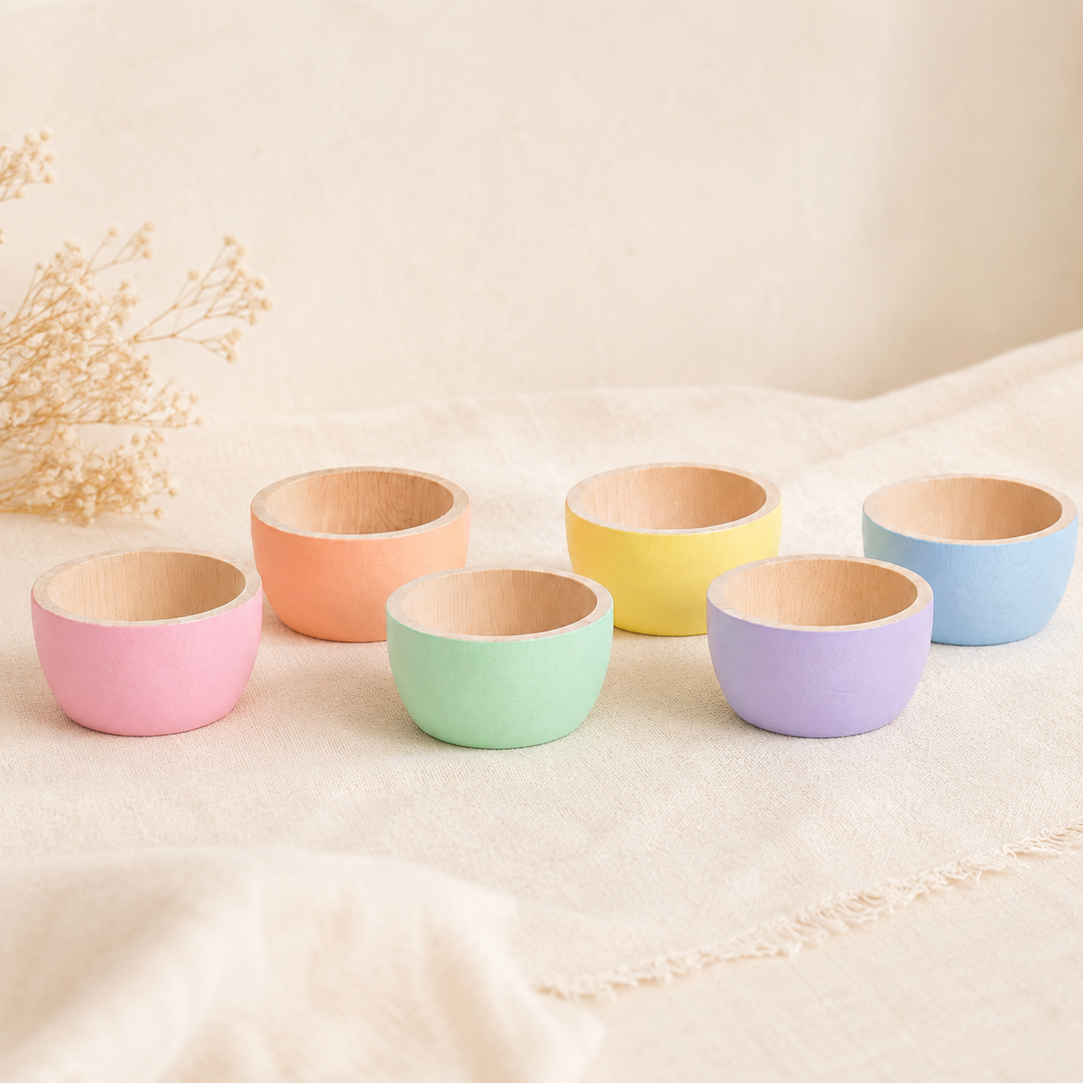 Set de 6 cuencos de colores – Pastel
